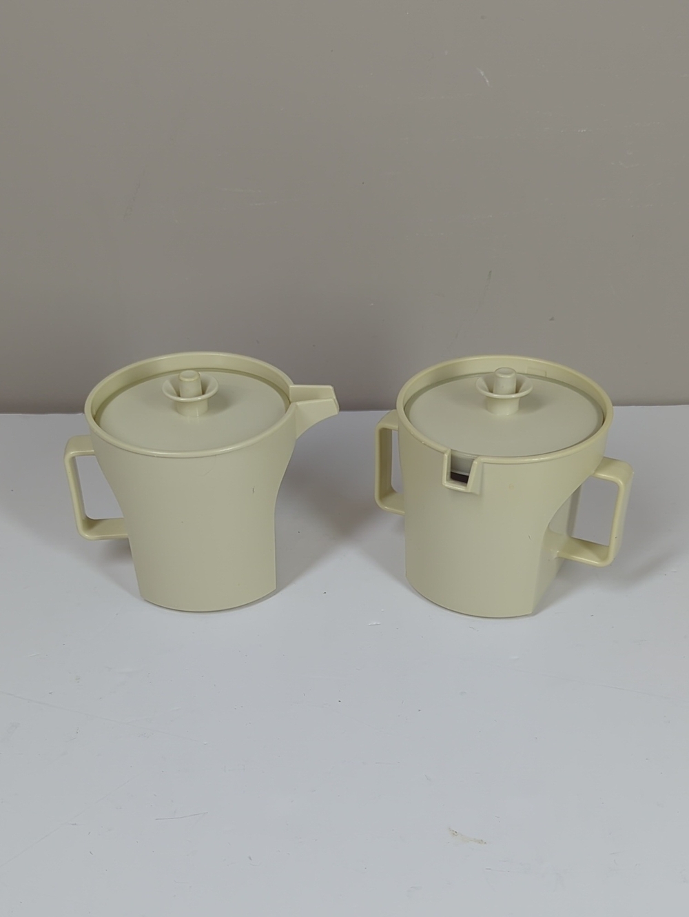 Vintage Tupperware Cream And Sugar Bowls